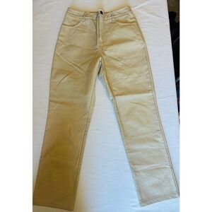 Lane201 Women's Faux Leather Mid-Rise Straight Leg Size M